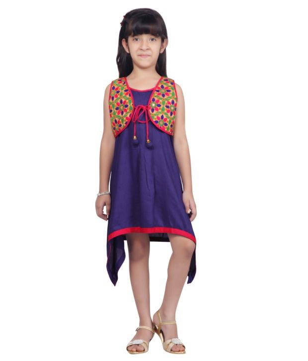 Stop By Shoppers Stop Purple Rayon Dress - Buy Stop By Shoppers Stop ...
