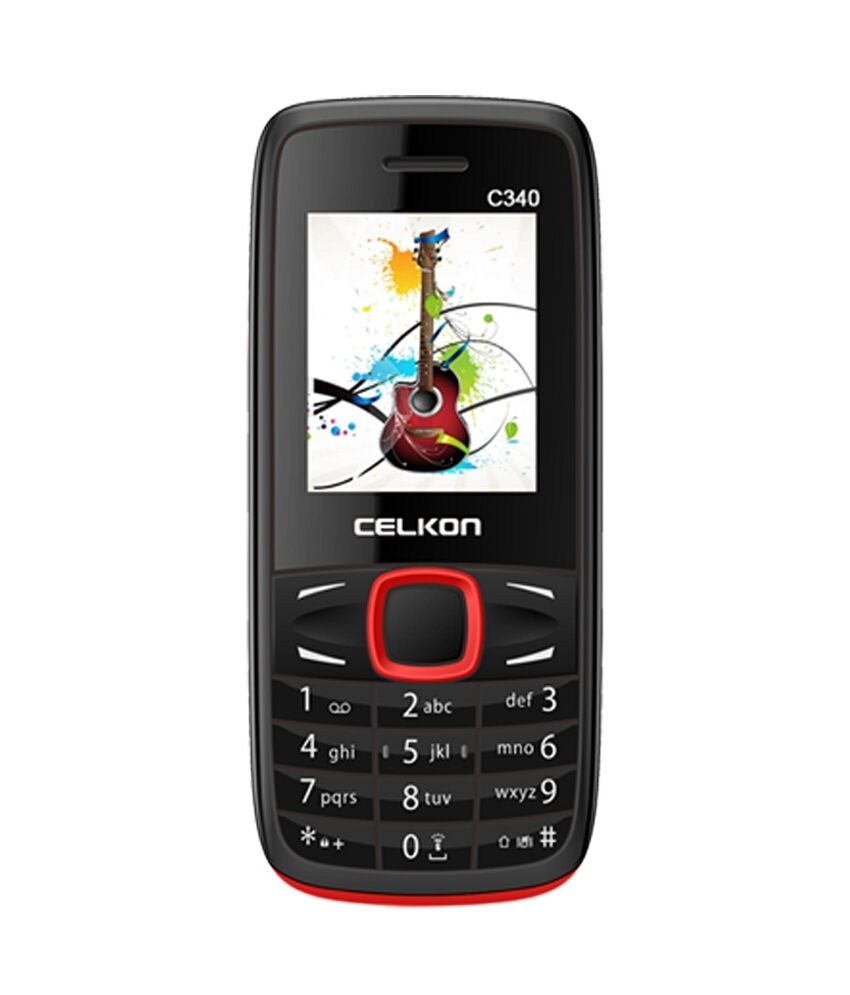 Celkon C340 Dual Sim Mobile Phone Black & Red Mobile Phones Online at Low Prices Snapdeal India