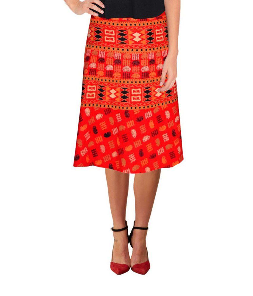     			Ethnic Style Cotton Long Length Wrap Around Skirt