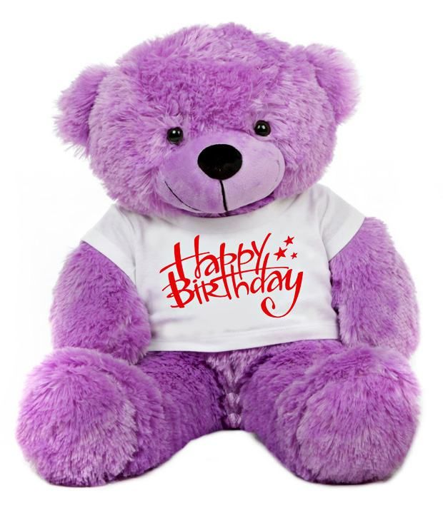 teddy bear in purple colour