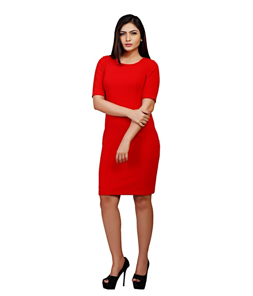 Change360 Red Polyester Dress Buy Change360 Red Polyester Dress
