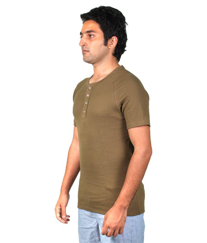 Levi's Olive Green Cotton Henley T-Shirt - Buy Levi's Olive Green Cotton  Henley T-Shirt Online at Low Price 