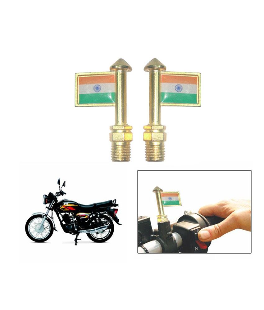 Relax Indian Flag Rear View Mirror Blanking Nuts for Tvs Max 4r Buy