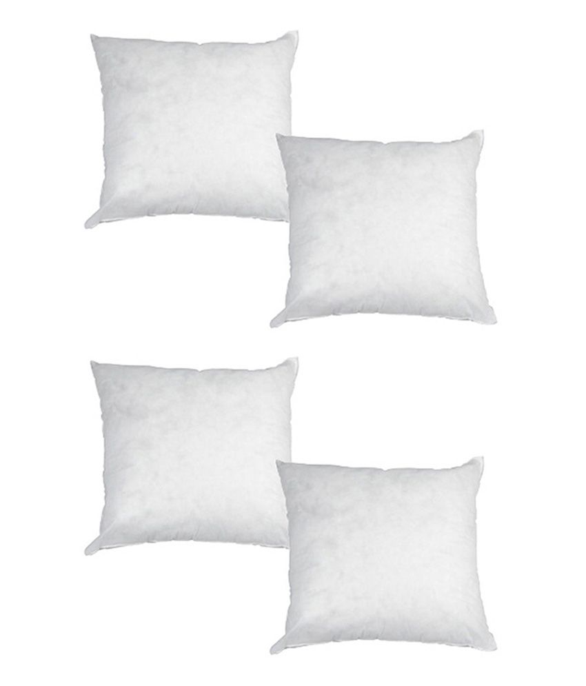 Stc White Plain Cushion Filler - Set Of 4: Buy Online At Best Price 