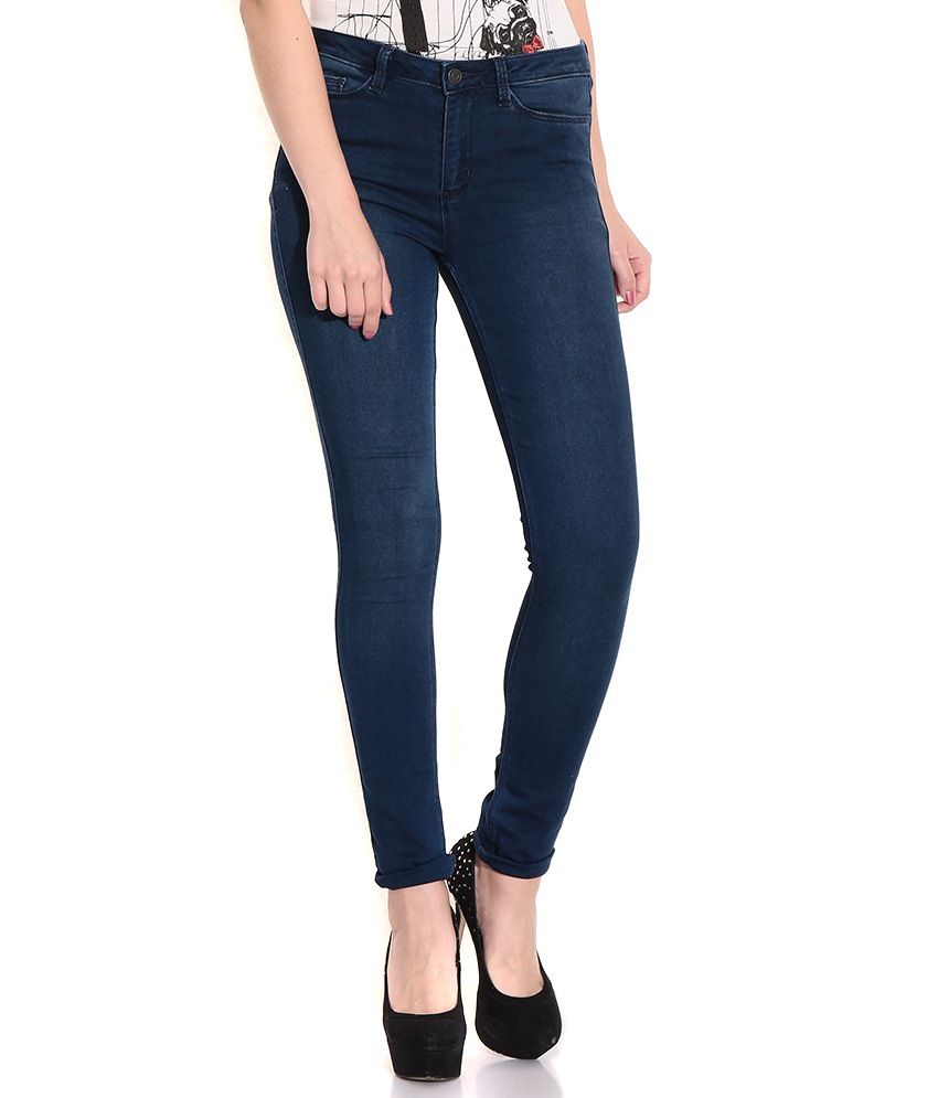 navy blue cotton jeans