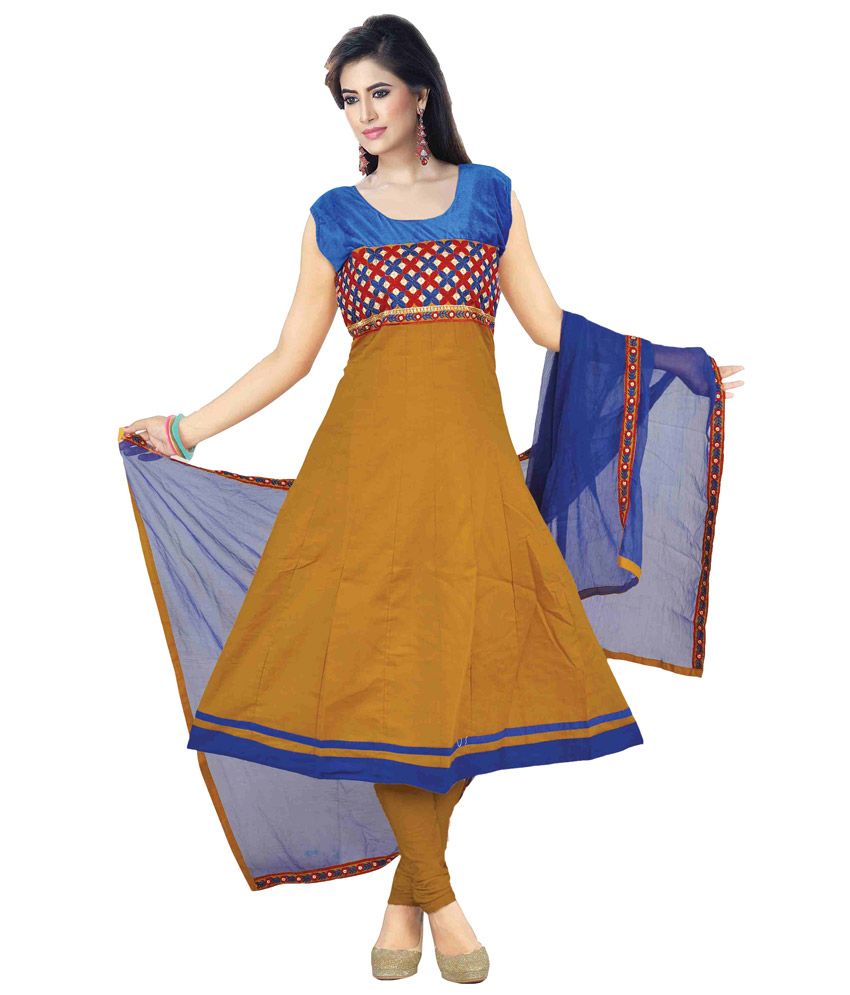 anarkali dress cotton material