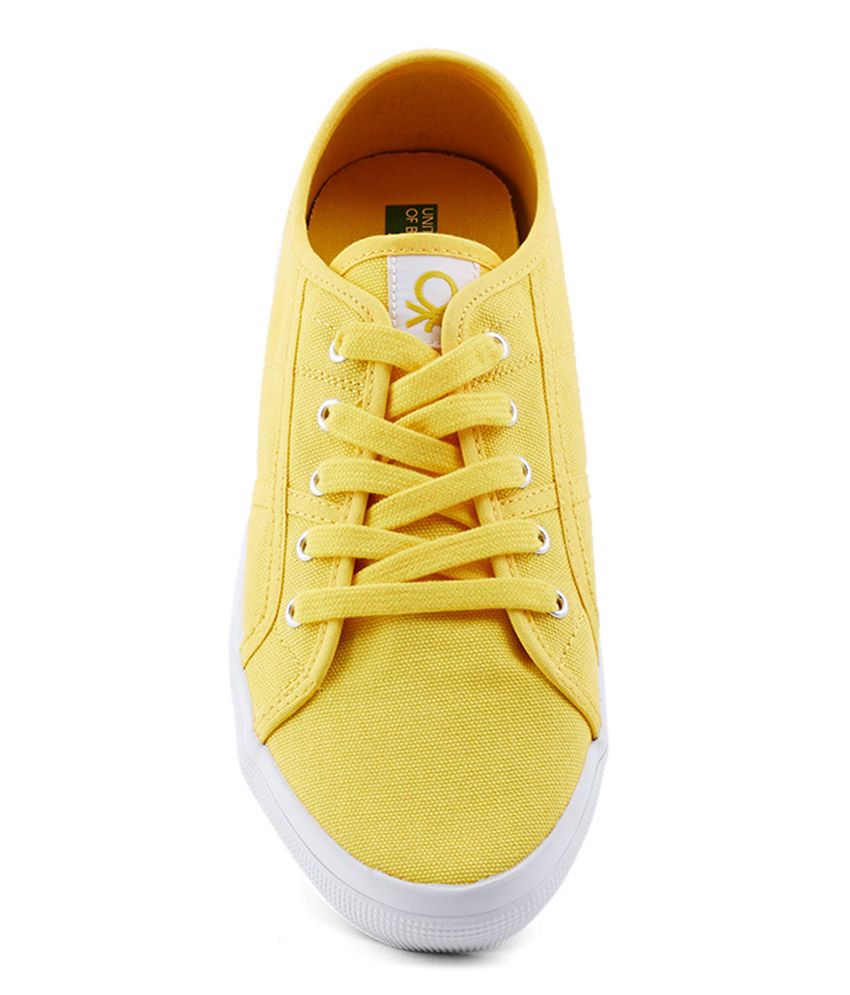united colors of benetton yellow shoes