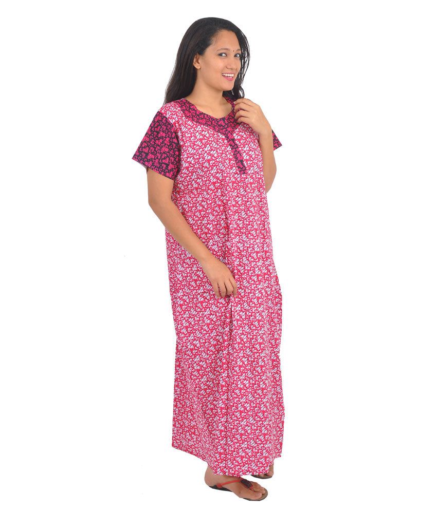 Buy Keekar Gujju Multicolour Cotton Printed Nighty Online at Best ...
