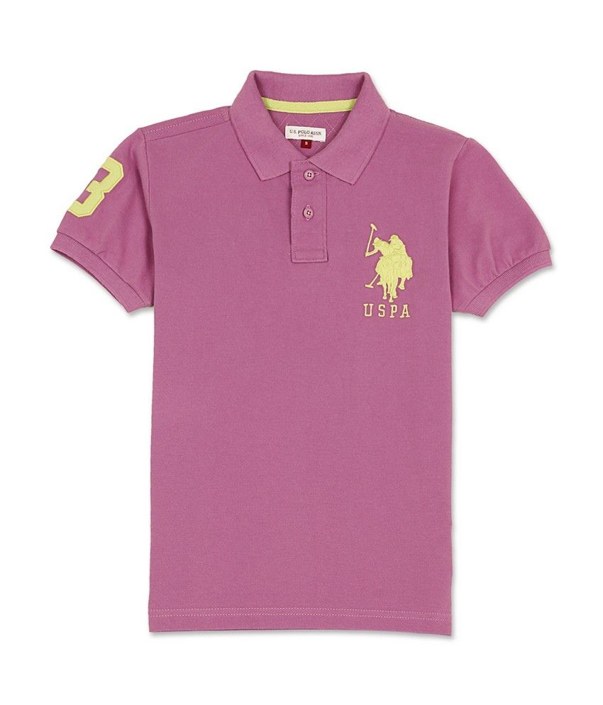 purple school polo