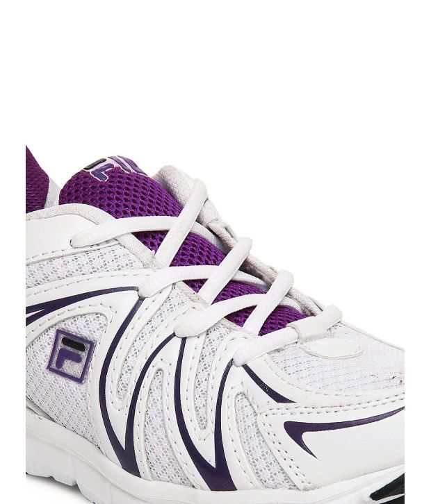 fila white sports shoes