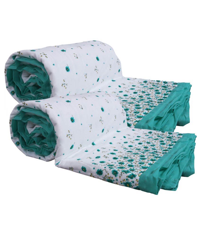 Indiweaves White Cotton Dohar/ac Blanket Set Of 2 Buy Indiweaves