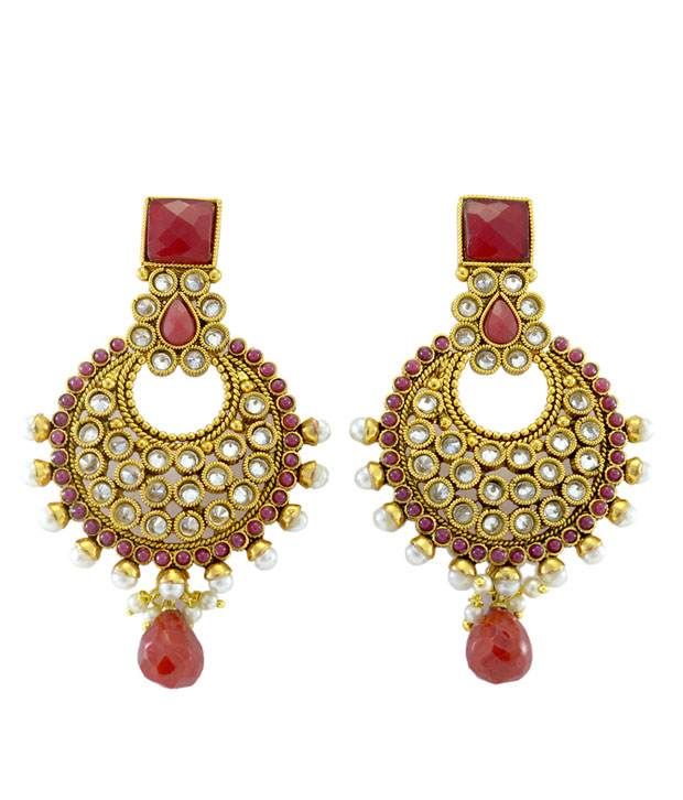 Kamal Jewellers Circle of Life Orange Earrings Buy Kamal Jewellers