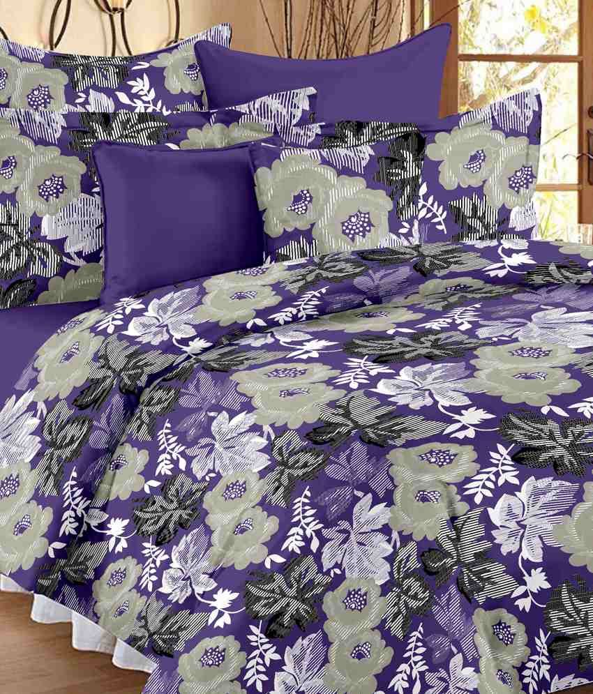 Ahmedabad Combo of 4 Cotton Comfort Double Bed Sheets with 8 Pillow Covers Buy Ahmedabad Combo
