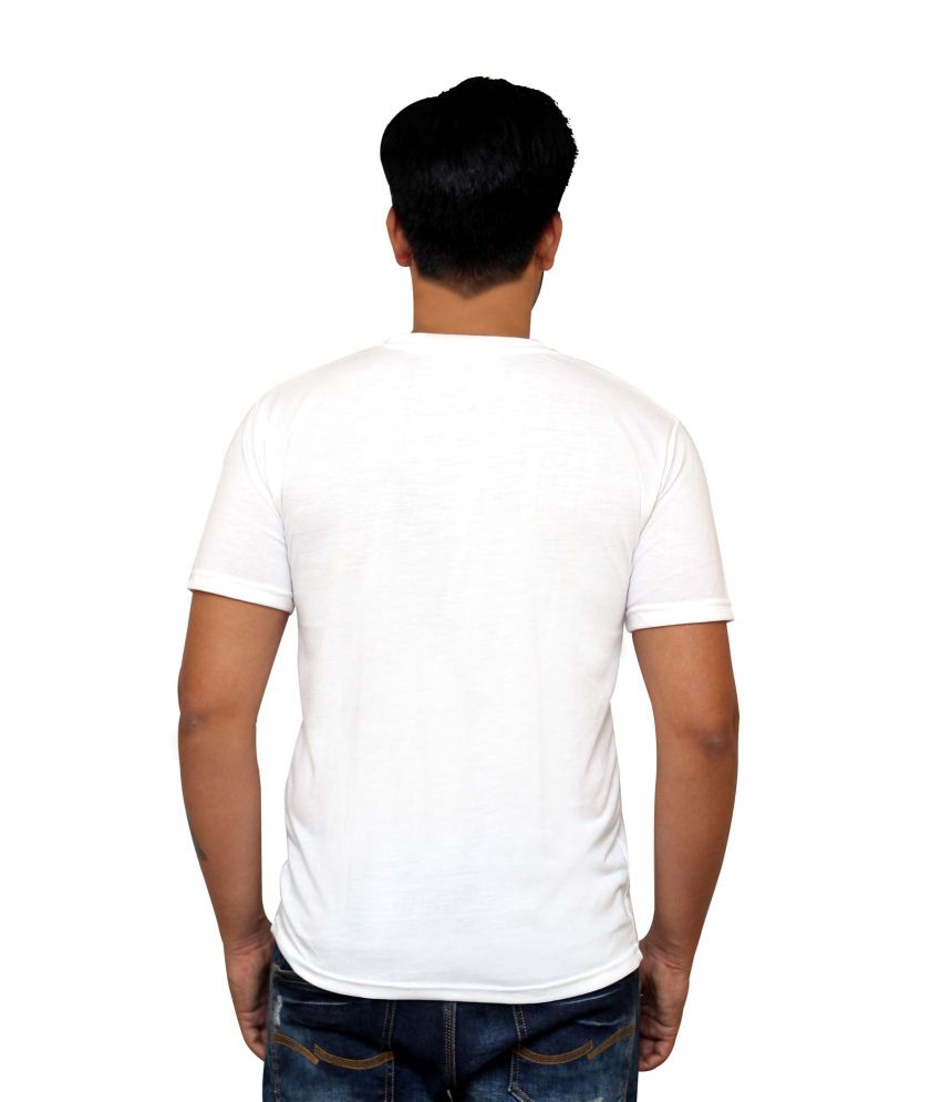 Posterguy White Cotton Blend Half T-shirt For Men - Buy Posterguy White ...
