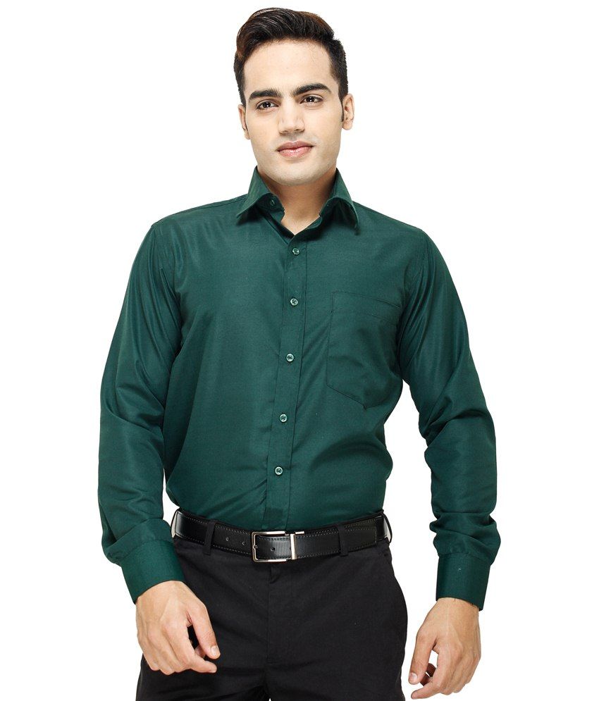 dark green shirt and black pants Hot 