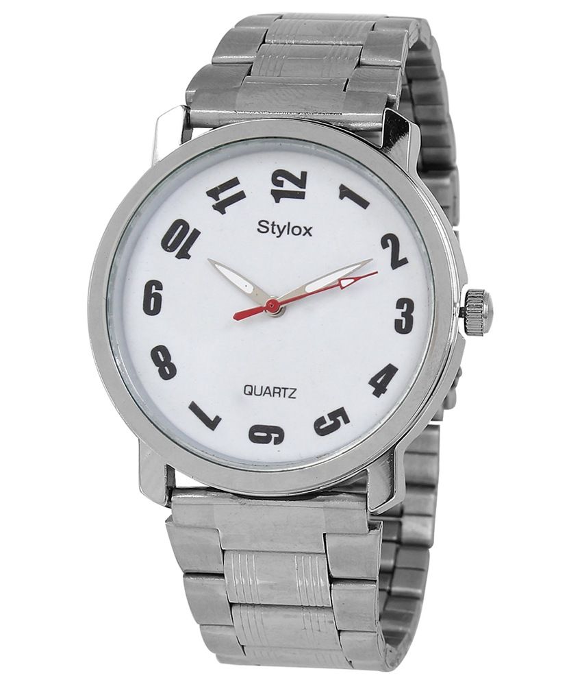white dial watch strap