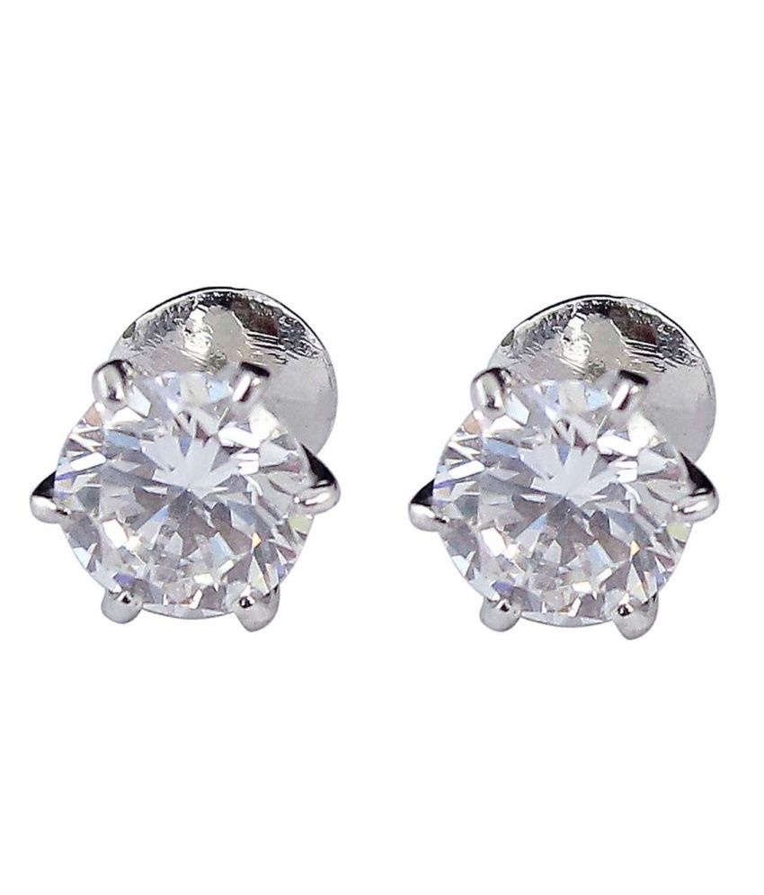 Much More Solitaire Swarovski Diamente Stud Earring Women Jewelry - Buy ...