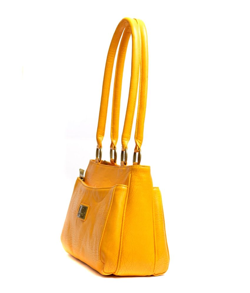 Tonino Leathers Yellow Designer Stylish Shoulder Bag Buy Tonino