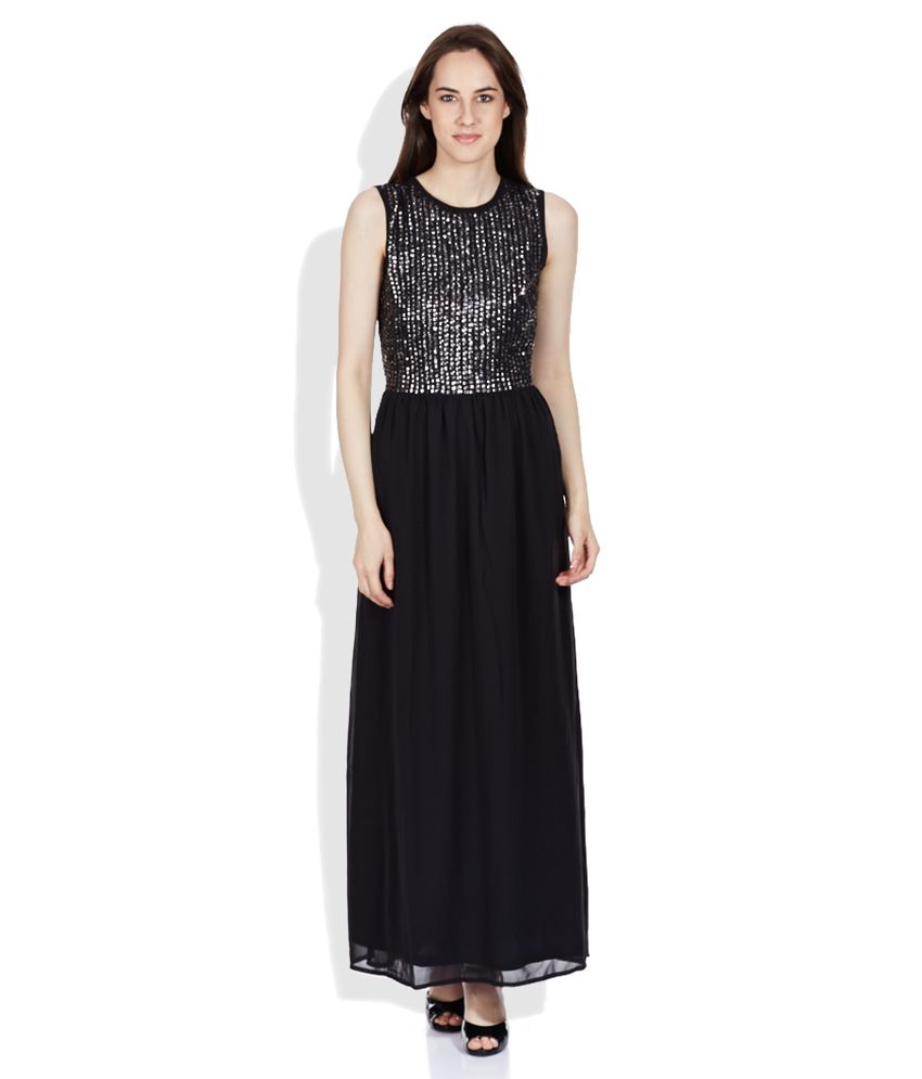 Vero Moda Black Sequinned Maxi Dress Buy Vero Moda Black