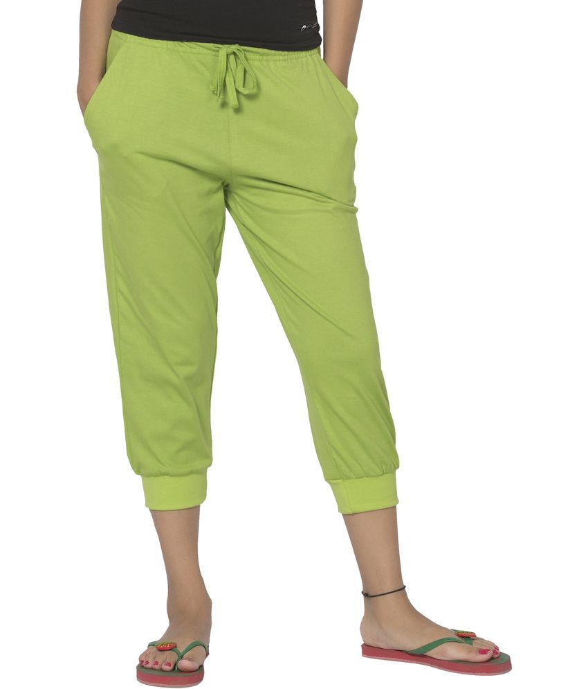 Buy Clifton Green Cotton Capris Online at Best Prices in India - Snapdeal