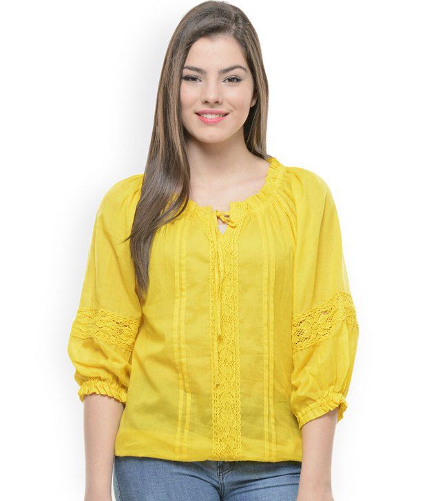 yellow cotton top