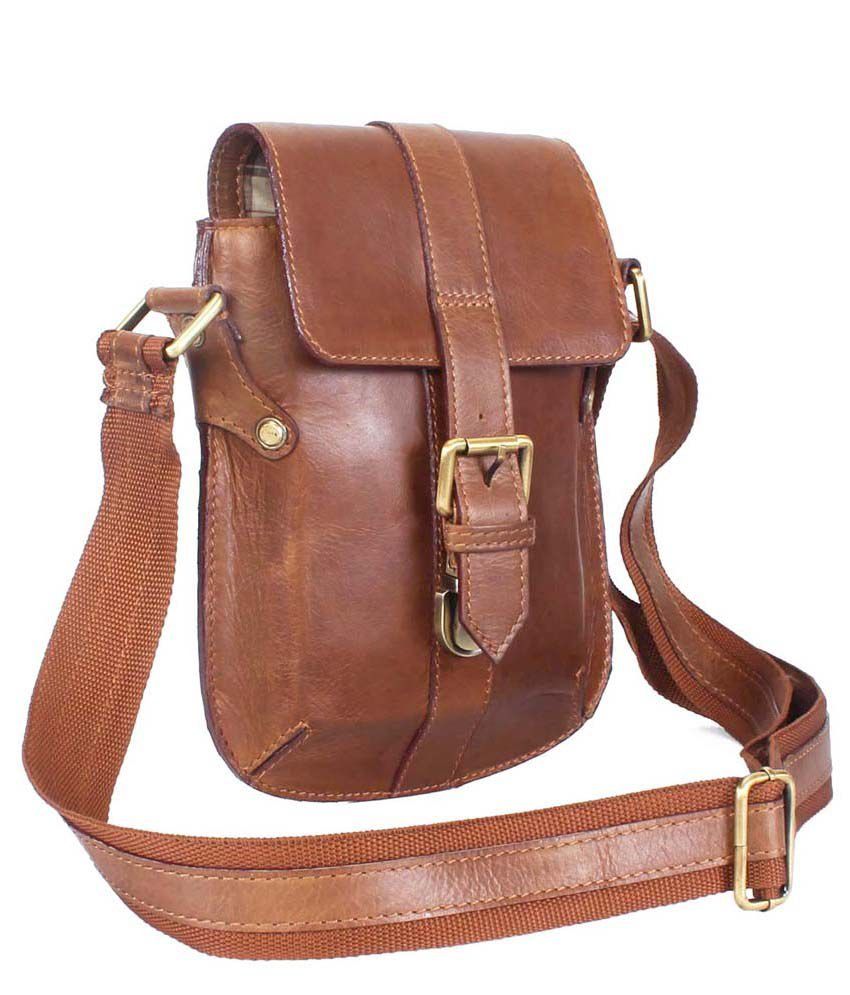 Brune Tan Travel Bag 19x26x5.5 cm - Buy Brune Tan Travel Bag 19x26x5.5 ...