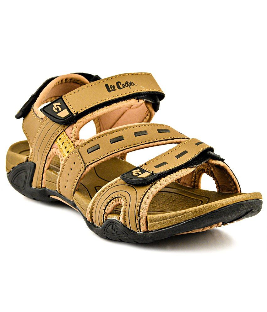Lee Cooper Sports Brown Floater Sandals 