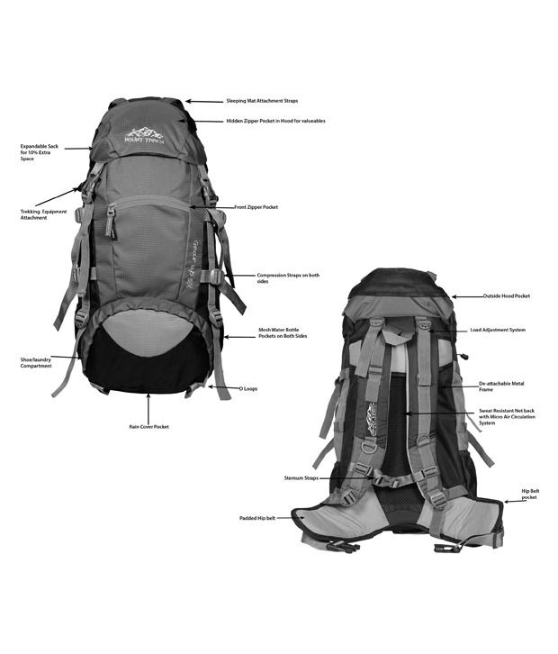 Mount Track Gear Up 9103 Rucksack, Hiking backpack with Rain Cover and ...