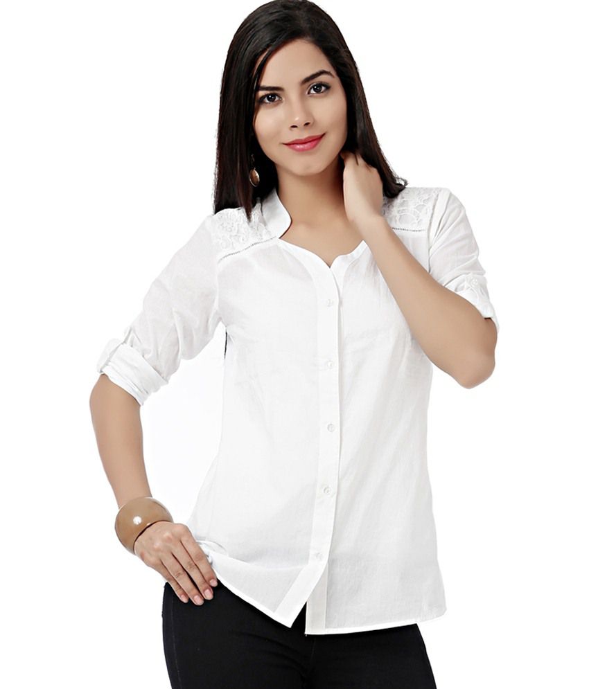 Buy Eavan White Cotton Shirts Online at Best Prices in India - Snapdeal