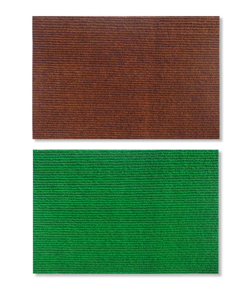     			Fantasy Nano Nylon Green & Brown Floor Mats (Set of 2)