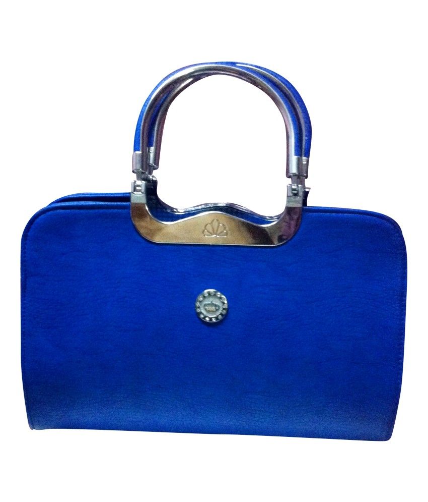 bright blue shoulder bag