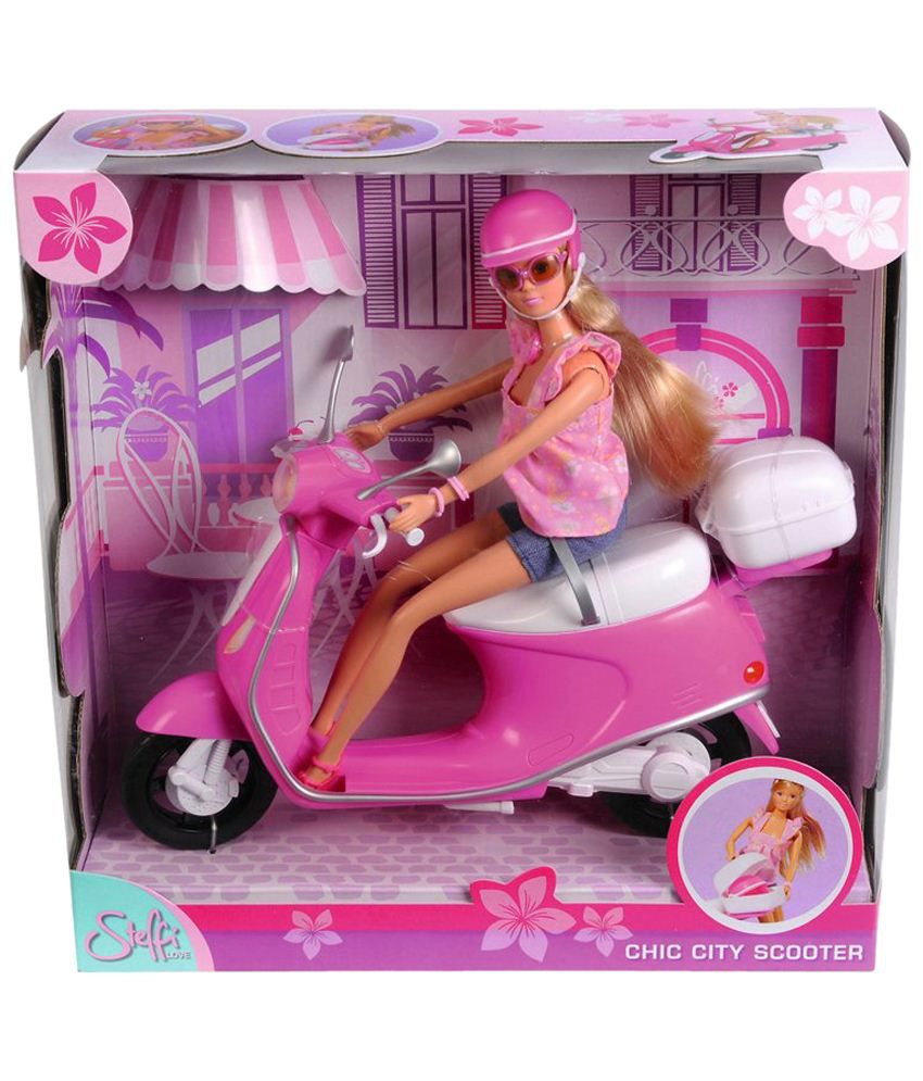 NEUF SIMBA Steffi Love Puppe plage voiture & Chic City Scooter Grand Cadeau Jouet 3+ 