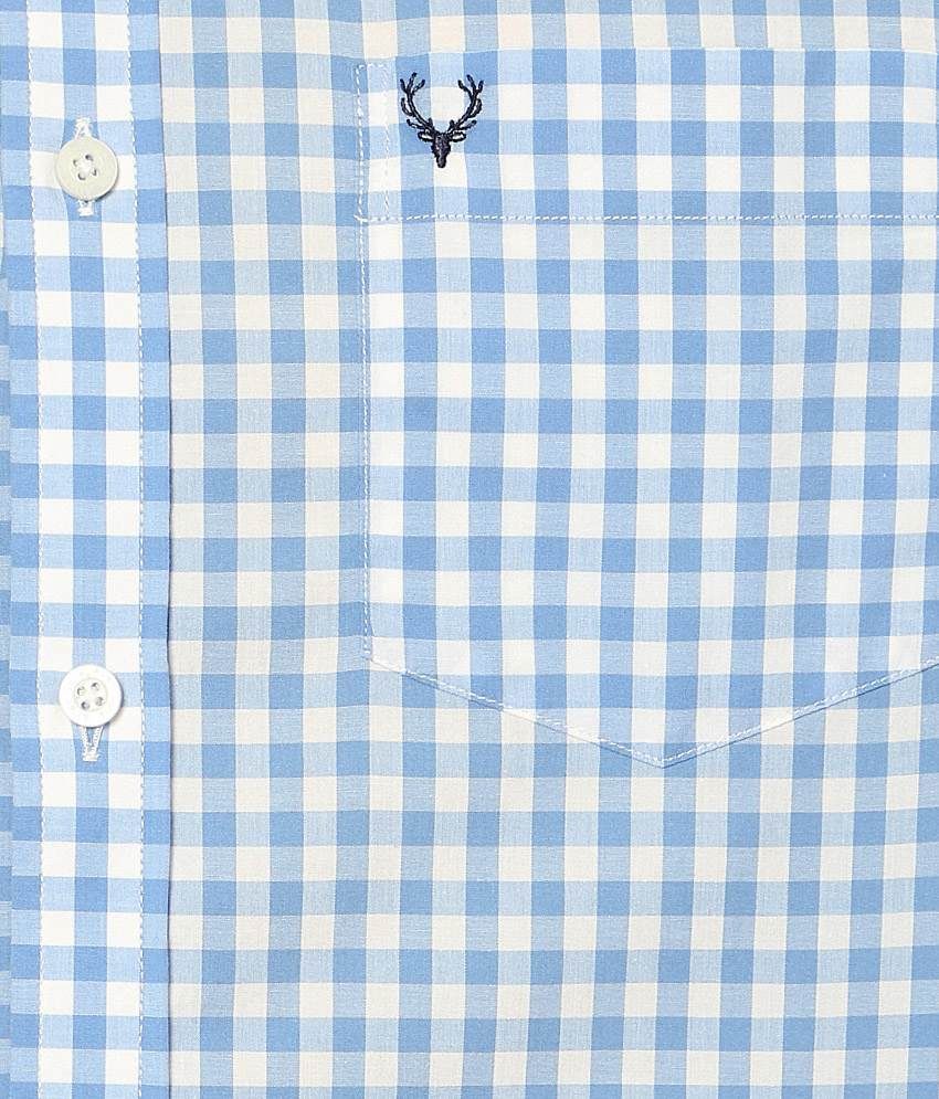 allen solly blue check shirt