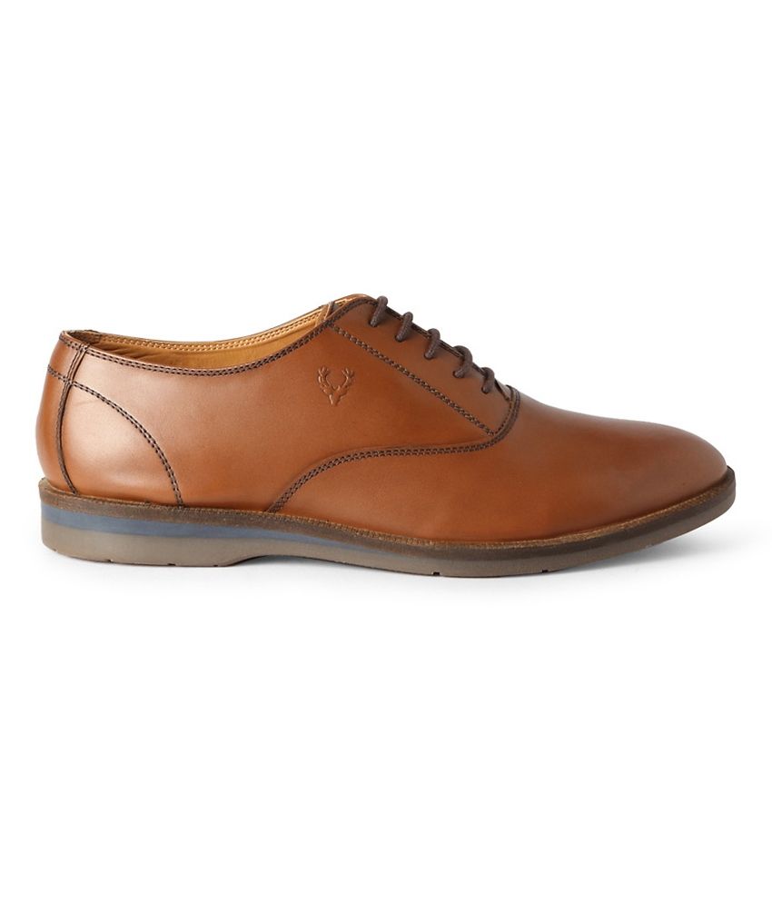 allen solly brown formal shoes