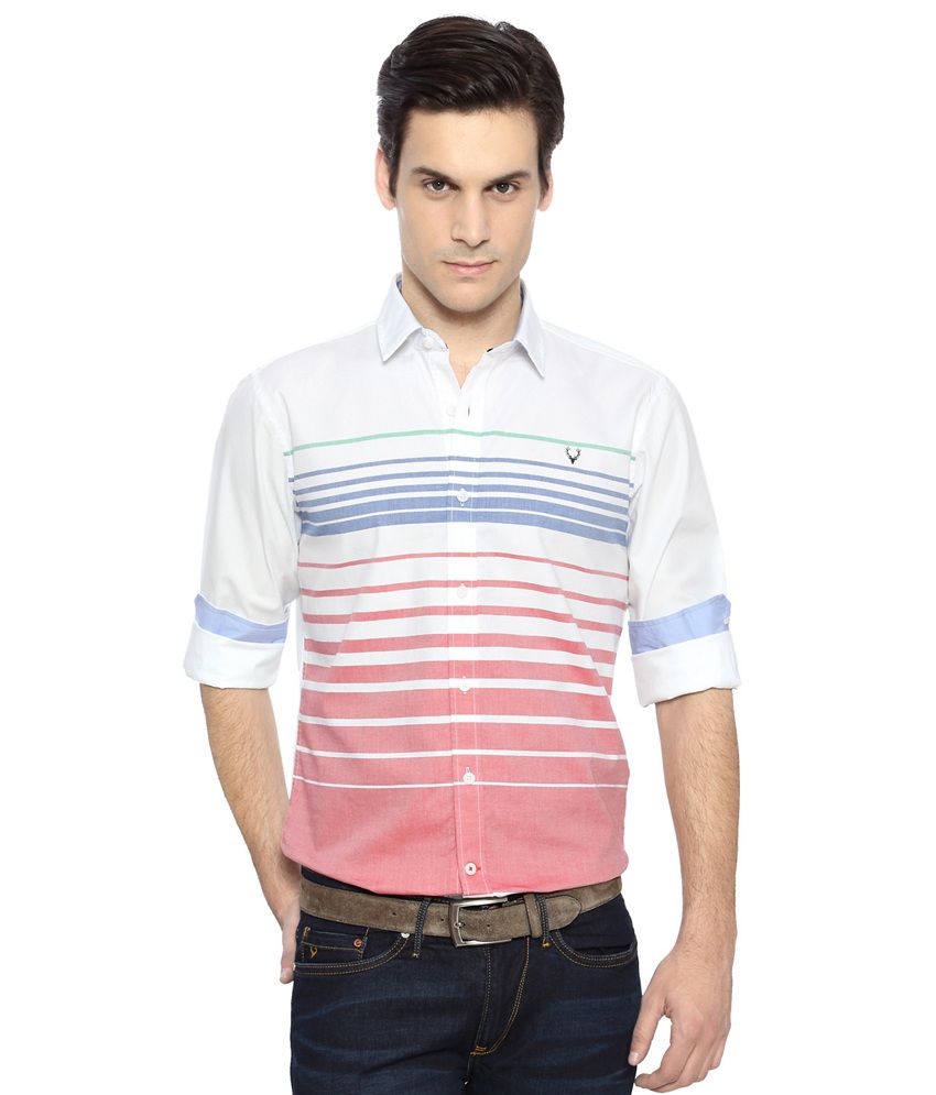 Allen Solly Multicolour Striped Shirt - Buy Allen Solly Multicolour ...
