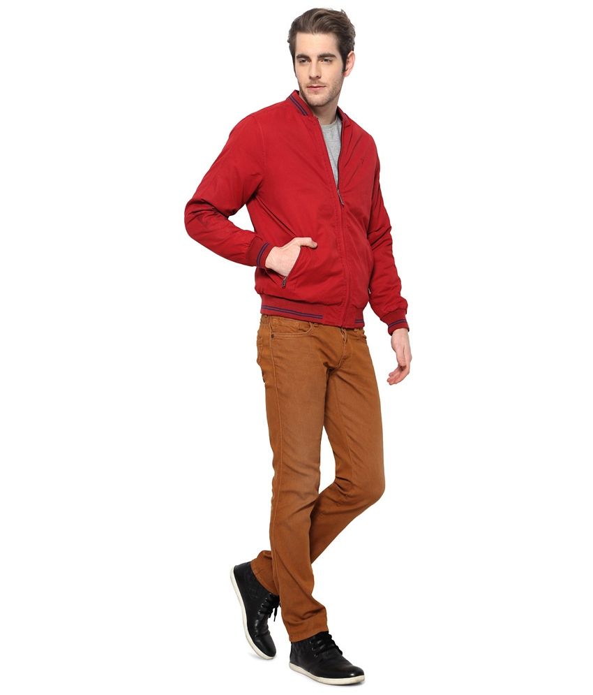 allen solly red jacket