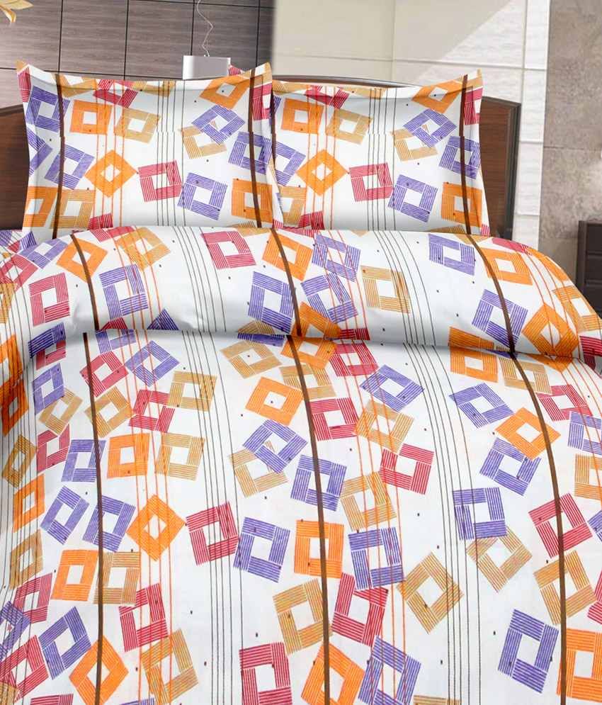 Goodwill Classic Multicoloured Double Bed Sheet With 2 Pillow Covers Buy Goodwill Classic