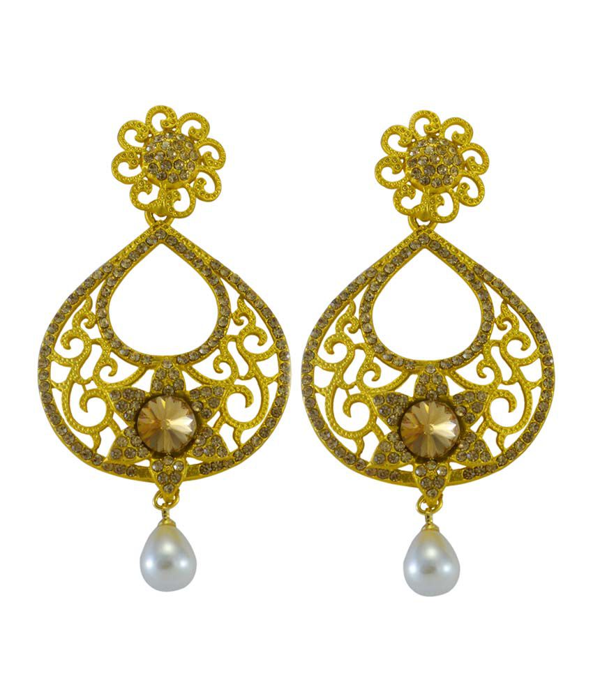 Kamal Jewellers Gold Alloy Party Earrings - Buy Kamal Jewellers Gold ...