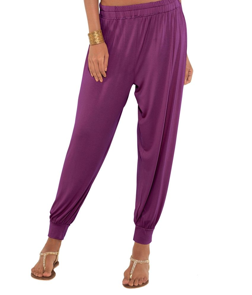 purple harem pants