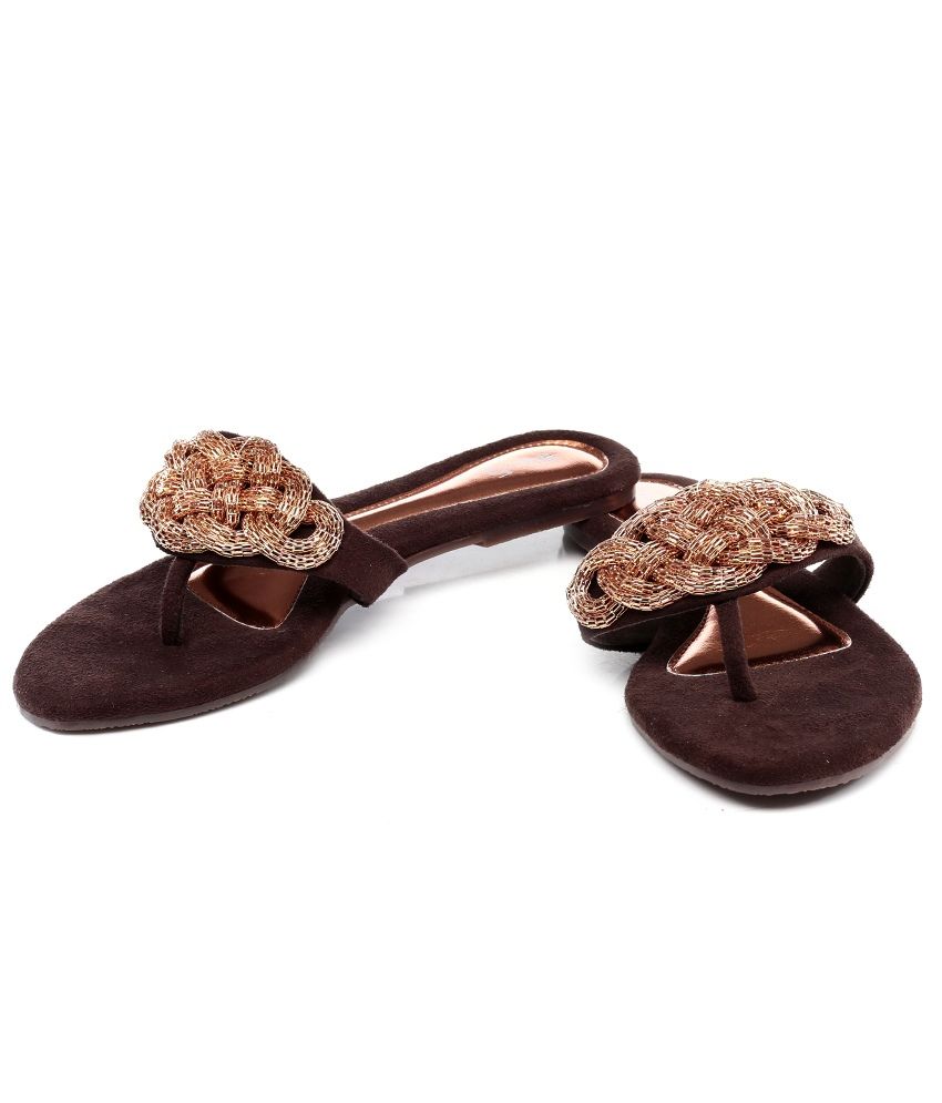 brown slip on flats