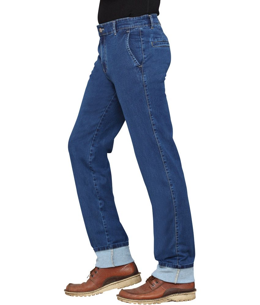 Dragaon Jeans Blue Cotton Blend Regular Fit Jeans - Buy Dragaon Jeans ...