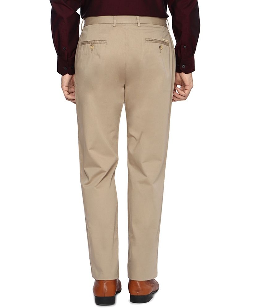 Peter England Beige Colour Casuals 