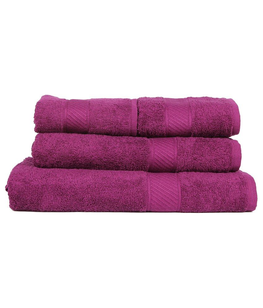 Trident Deep Purple 4 Pcs Couple Bath Towels Set - Buy Trident Deep ...