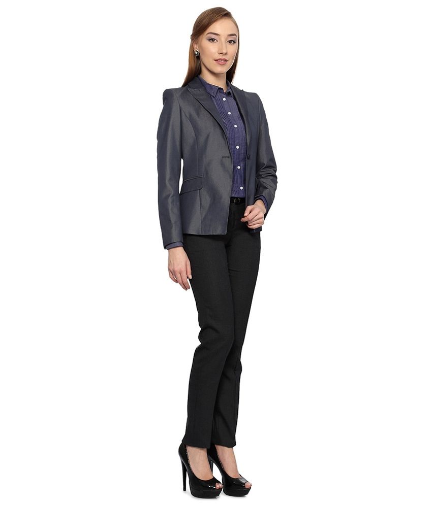 Buy Allen Solly Grey Formal Regular Fit Blazer Online at Best Prices in ...