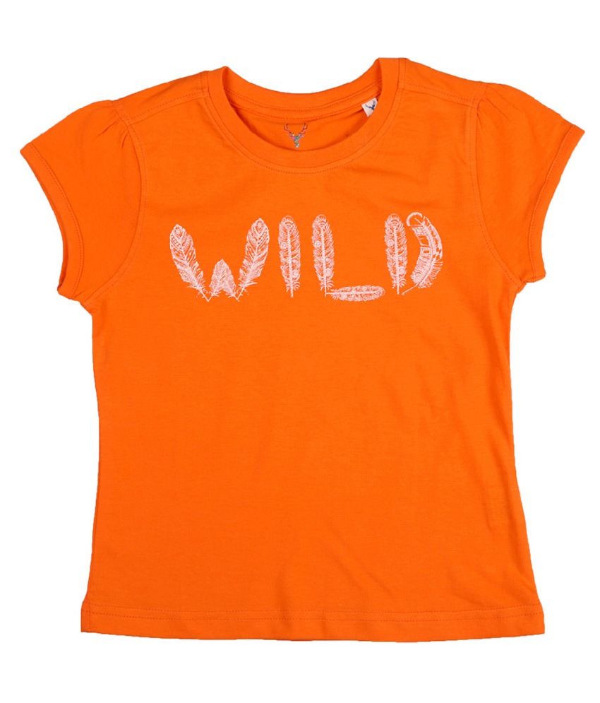 allen solly orange t shirt