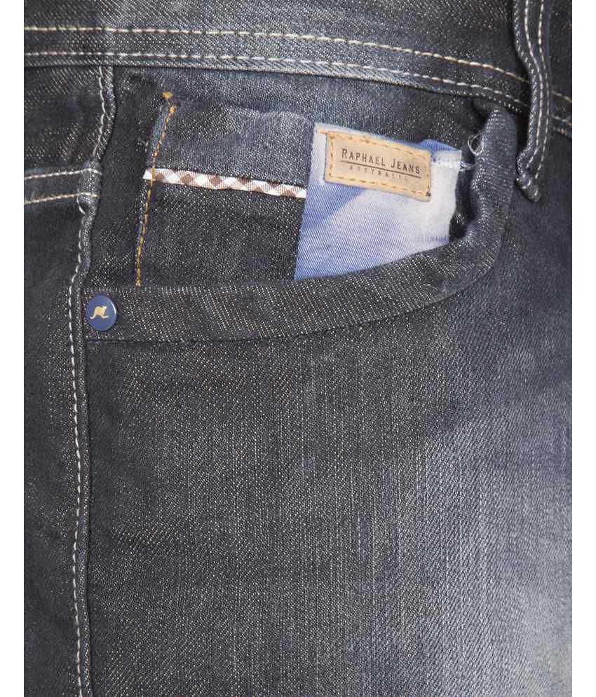 Raphael Jeans Blue Cotton Slim Fit Jeans - Buy Raphael Jeans Blue ...