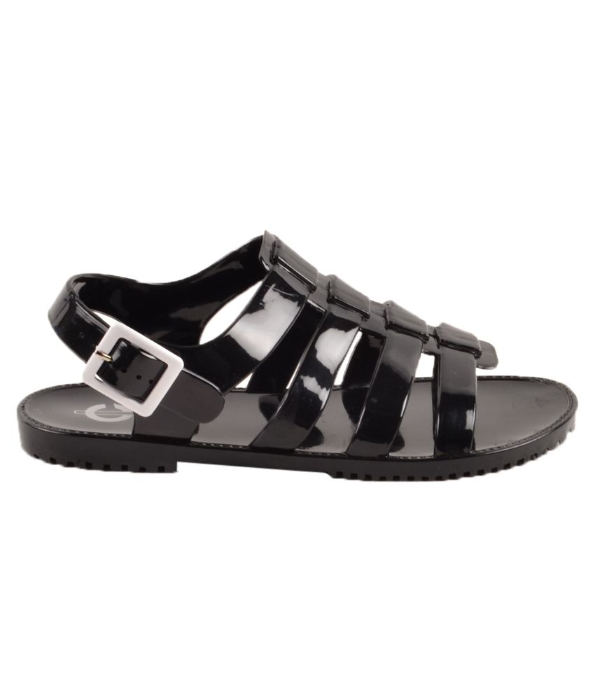 mens black strap sandals