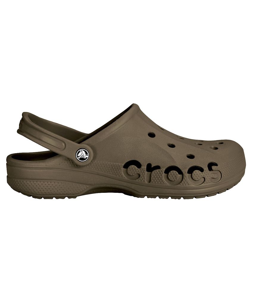Crocs Roomy Fit Croslite Brown Baya Clog Shoes - Buy Crocs Roomy Fit ...