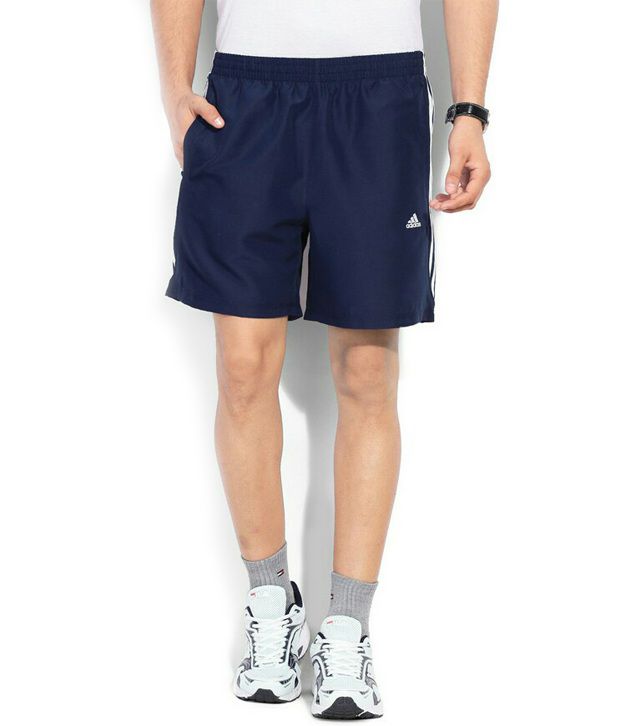adidas mens navy blue shorts