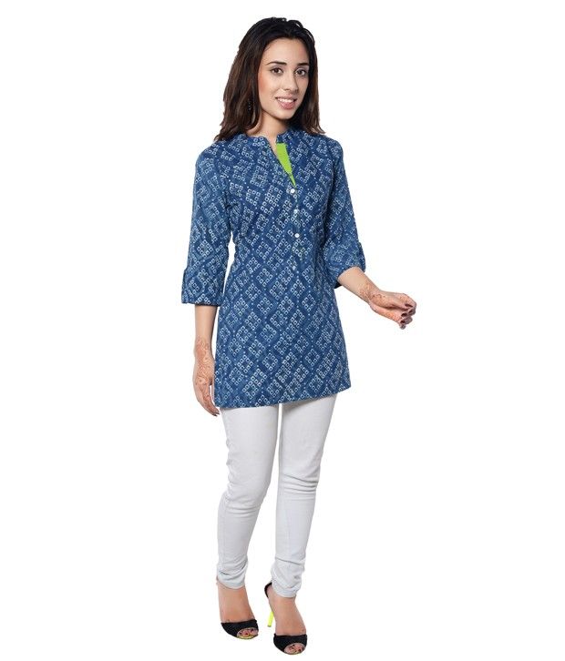 katha work kurti design